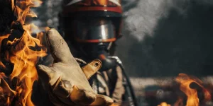 representación del trabajo de bombero