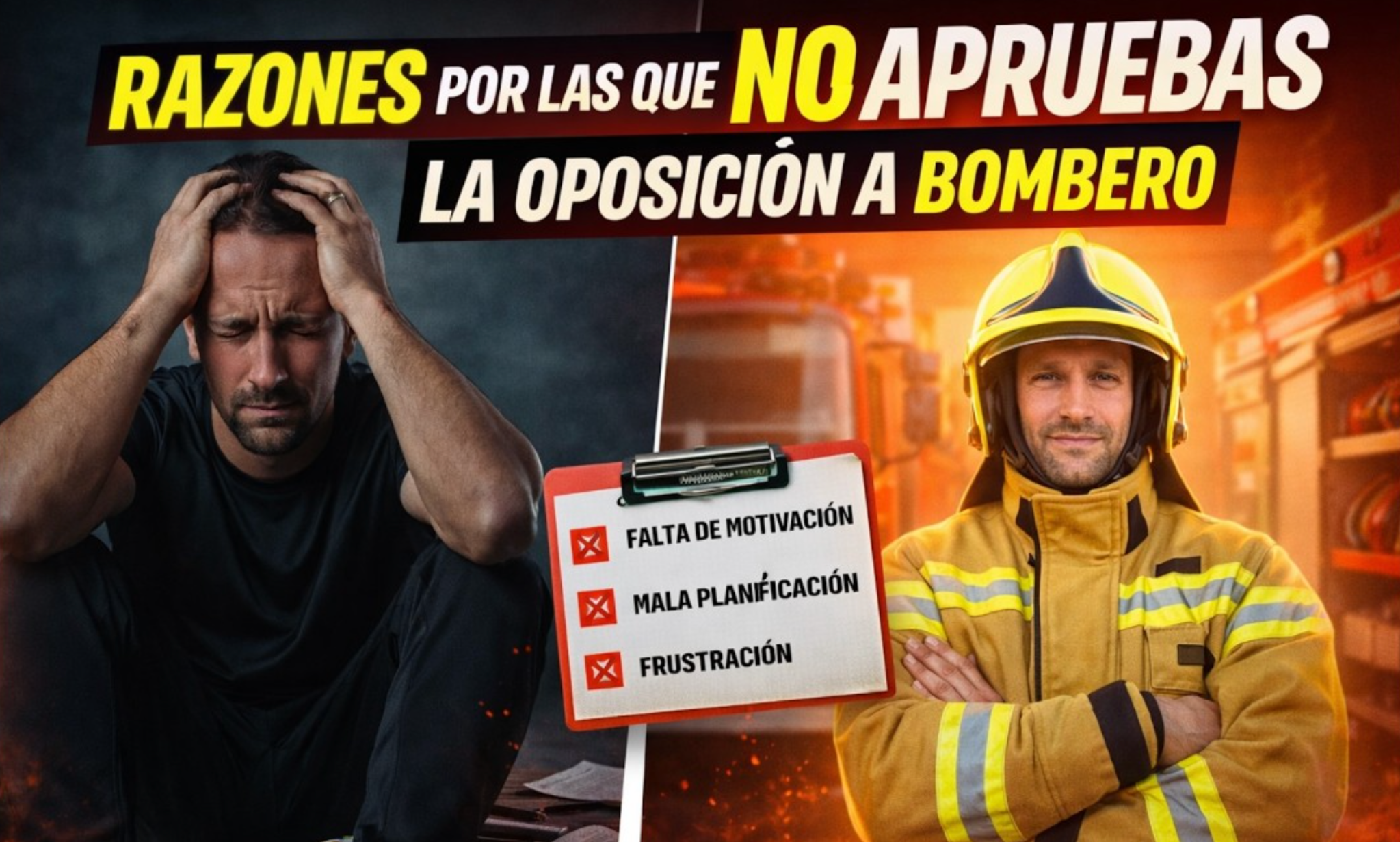 6 causas reales por las que no apruebas la oposición a bombero